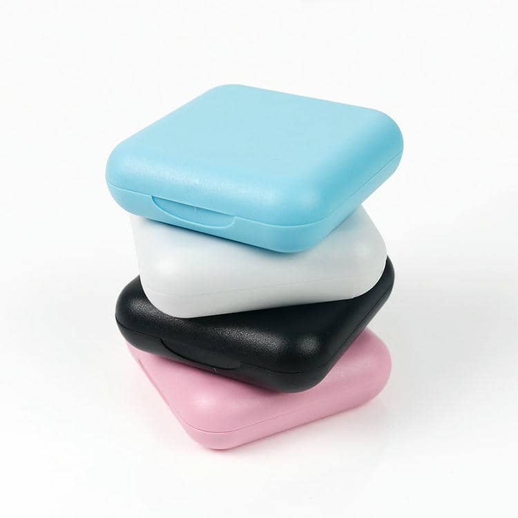 Square Type Aligner Retainer Box Orthodontic Plastic Dental Case Box with Magnet Aligner Case